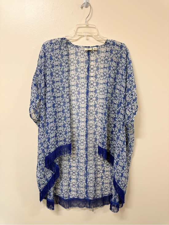 Cato Other - Cato Girls Blue and White Paisley Print Kimono